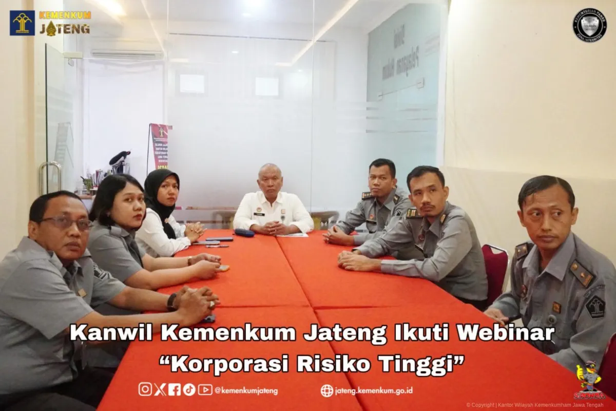 Kanwil Kemenkum Jateng Ikuti Webinar Pencegahan TPPU dan TPPT