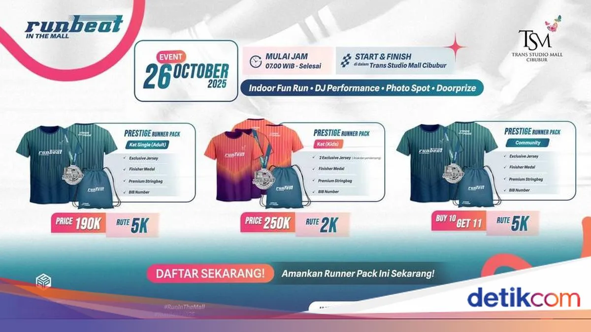 Ikuti Keseruan Festival Lari Indoor RunBeat di Mall 2025