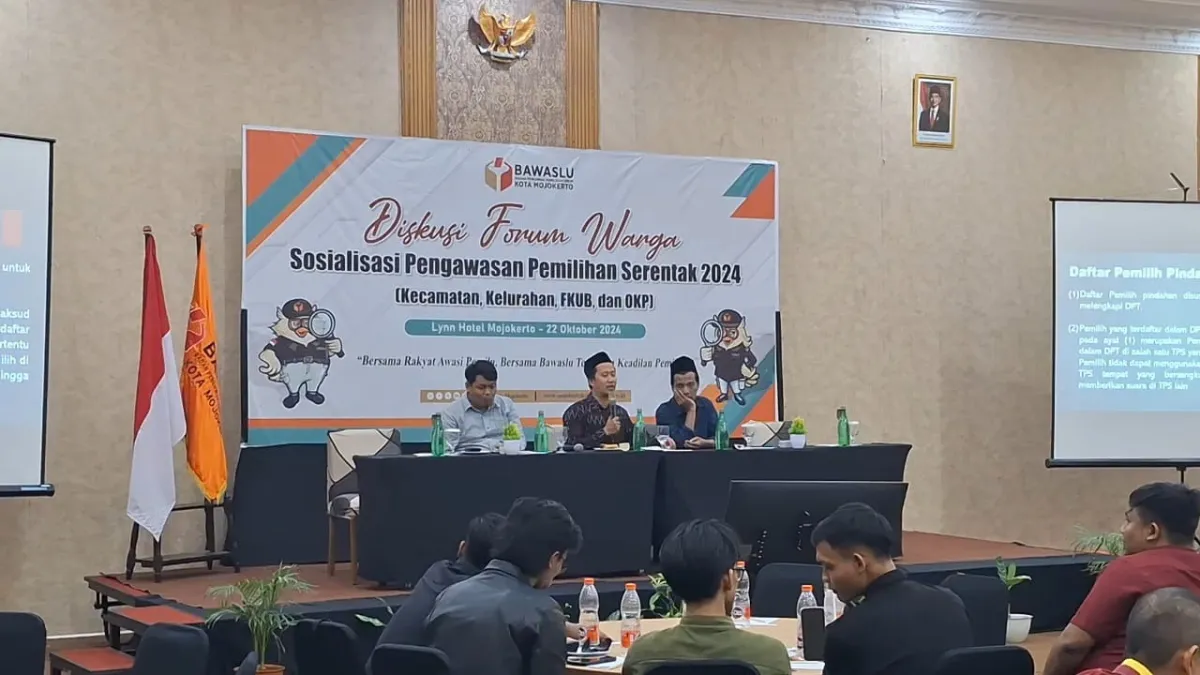 Bawaslu Kota Mojokerto Gelar Diskusi Forum Warga untuk Meningkatkan Partisipasi Pemilih