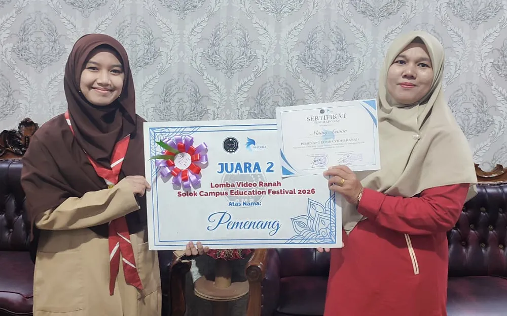 Siswi MAN Kota Solok Raih Juara 2 Lomba Video SCEF 2026