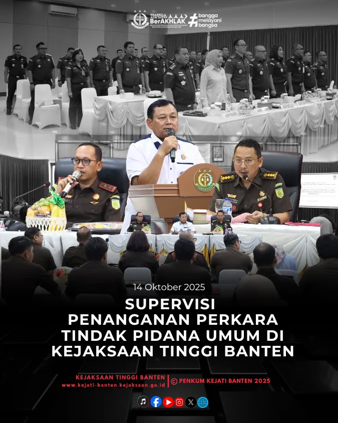 Kejaksaan Tinggi Banten Laksanakan Supervisi Penanganan Perkara Tindak Pidana Umum