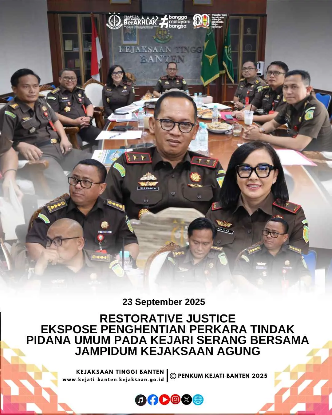 Kejaksaan Serang Laksanakan Keadilan Restoratif dalam Penghentian Perkara Tindak Pidana