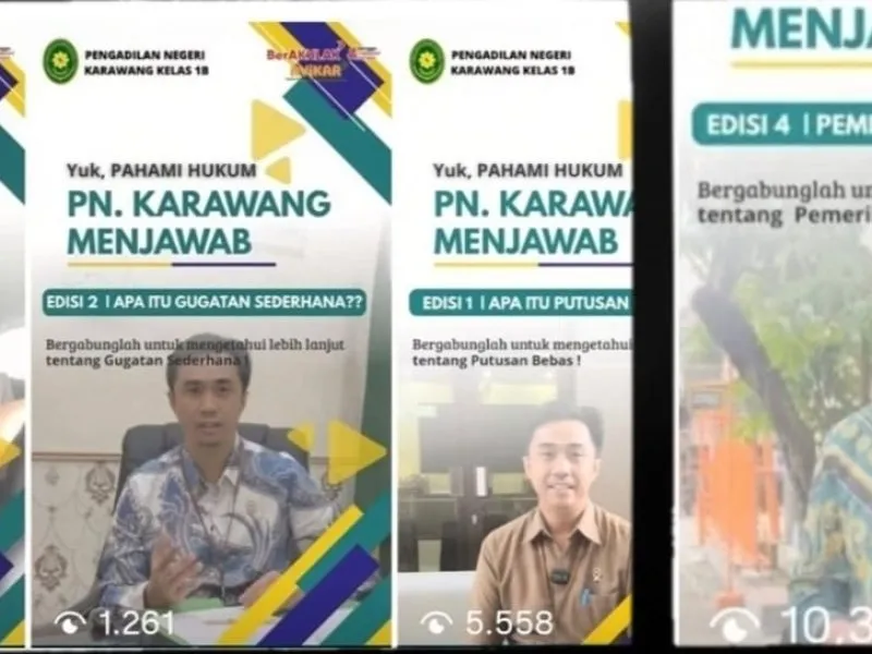 PN Karawang Menjawab Raih 18.404 Penonton, Edukasi Hukum Diminati Masyarakat