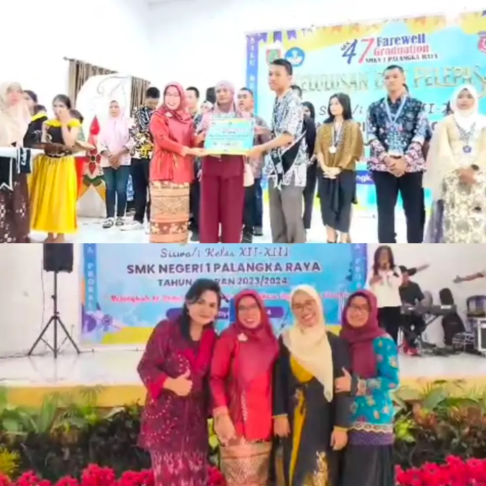Perpisahan dan Pelepasan Siswa SMKN 1 Palangka Raya Dihiasi Batik Nusantara
