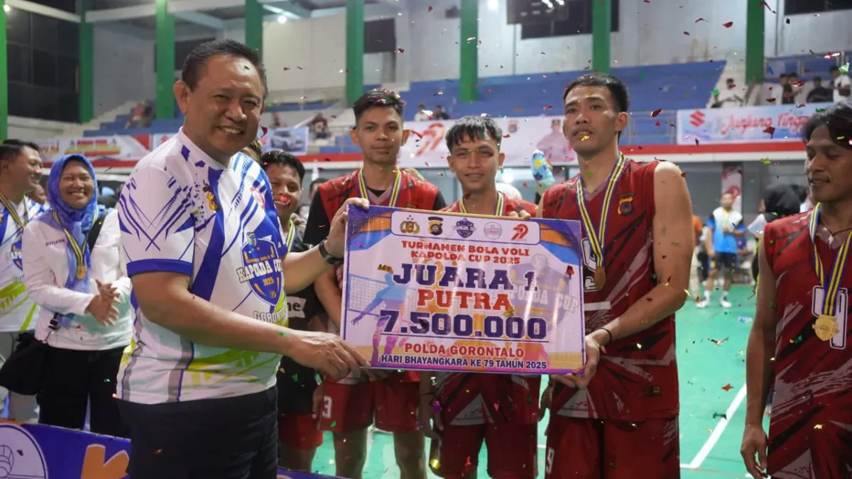 Gubernur Tutup Kejuaraan Bola Voli Piala Kapolda Gorontalo 2025