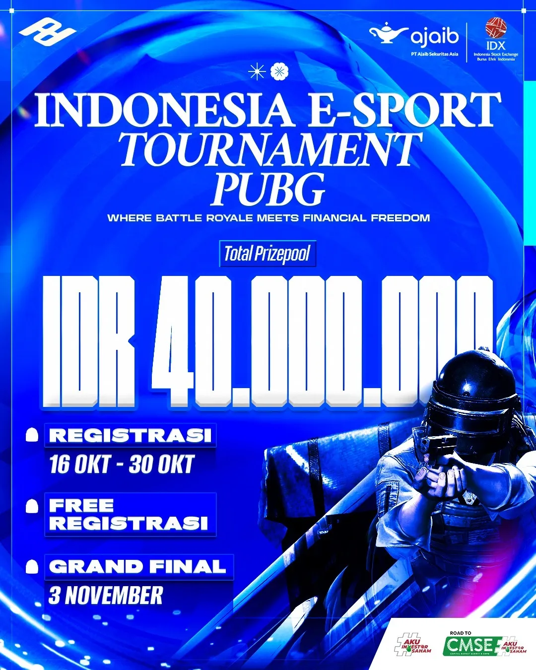 Turnamen E-sports PUBG Mobile Ajaib Sekuritas dan IDX Hadiah Total Rp40 Juta