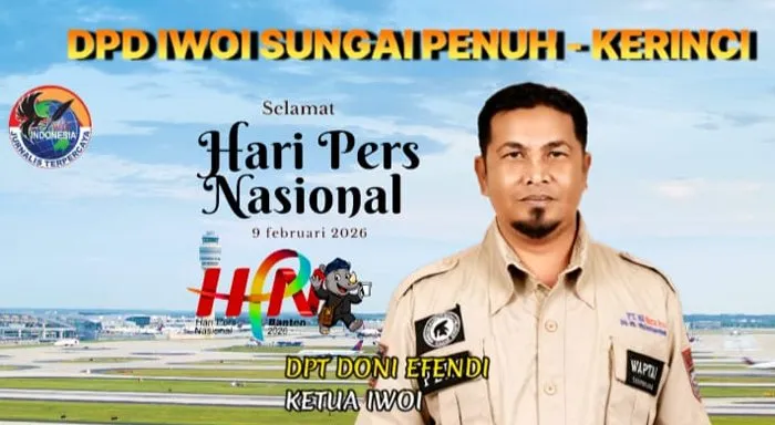 HPN 2026: IWOI Sungai Penuh-Kerinci Dukung Peran Pers Sebagai Pilar Demokrasi