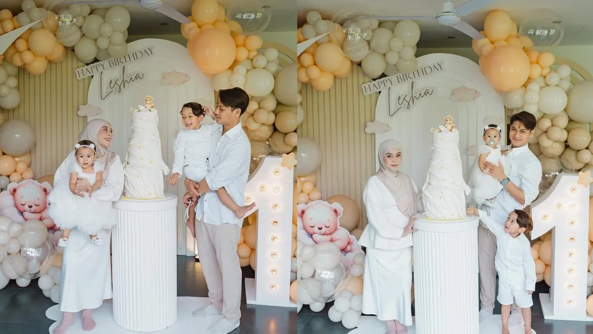 Perayaan Ulang Tahun Pertama Leshia, Putri Lesti-Billar dengan Dekorasi Elegan