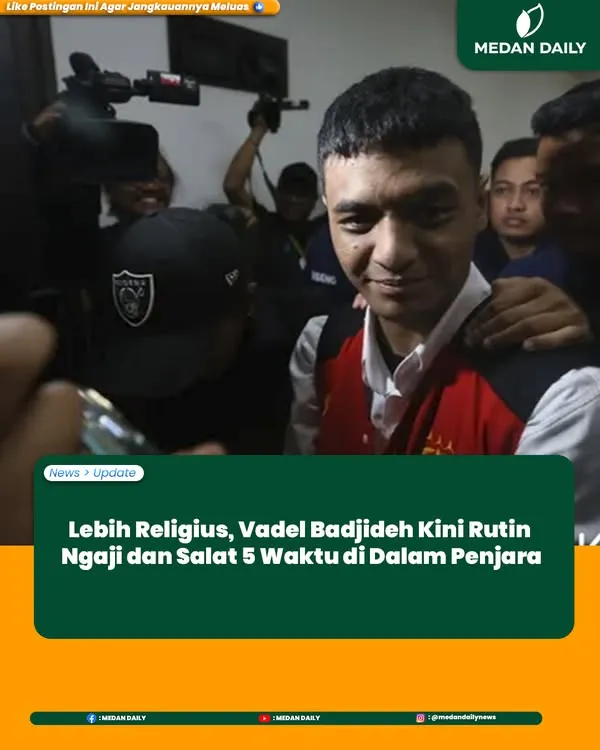 Vadel Badjideh Temukan Ketenangan Spiritual di Rutan Cipinang