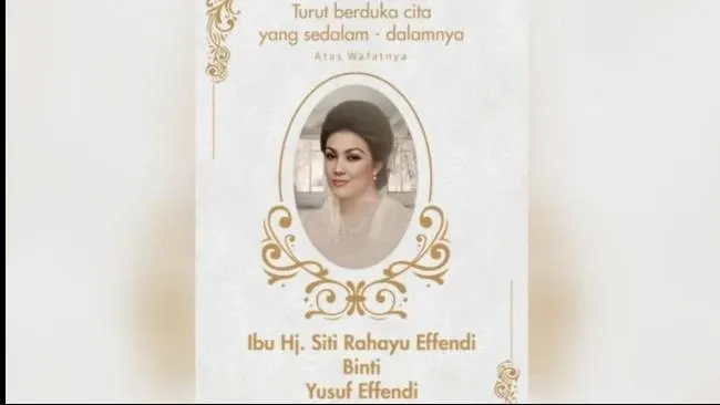 Ibunda Dede Yusuf, Rahayu Effendi, Meninggal Dunia pada Usia 82 Tahun
