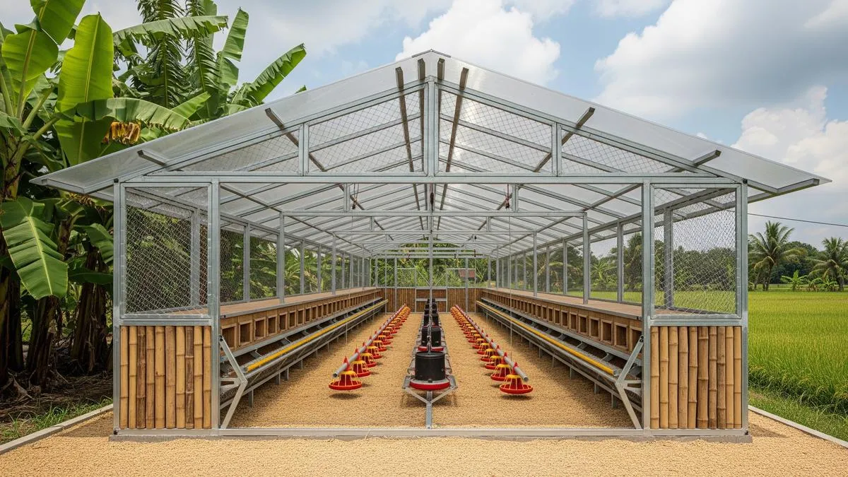 7 Desain Kandang Ayam Modern dengan Atap Transparan untuk Optimalisasi Beternak