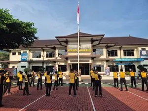 Polres Wonogiri Gelar Olahraga Bersama Tingkatkan Kebugaran dan Soliditas