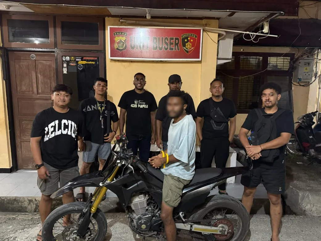 Polres Jayapura Amankan Terduga Penadah Curanmor di Perumnas Waena