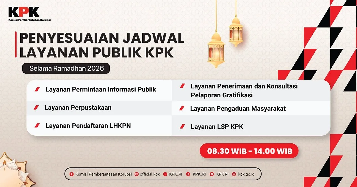 KPK Sesuaikan Jam Layanan Publik Selama Ramadhan