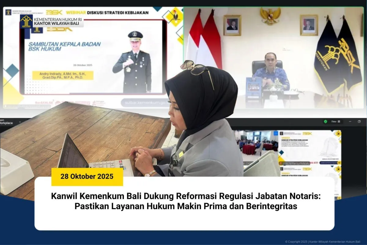 Kanwil Kemenkum Bali Dorong Reformasi Notaris untuk Layanan Hukum yang Berintegritas