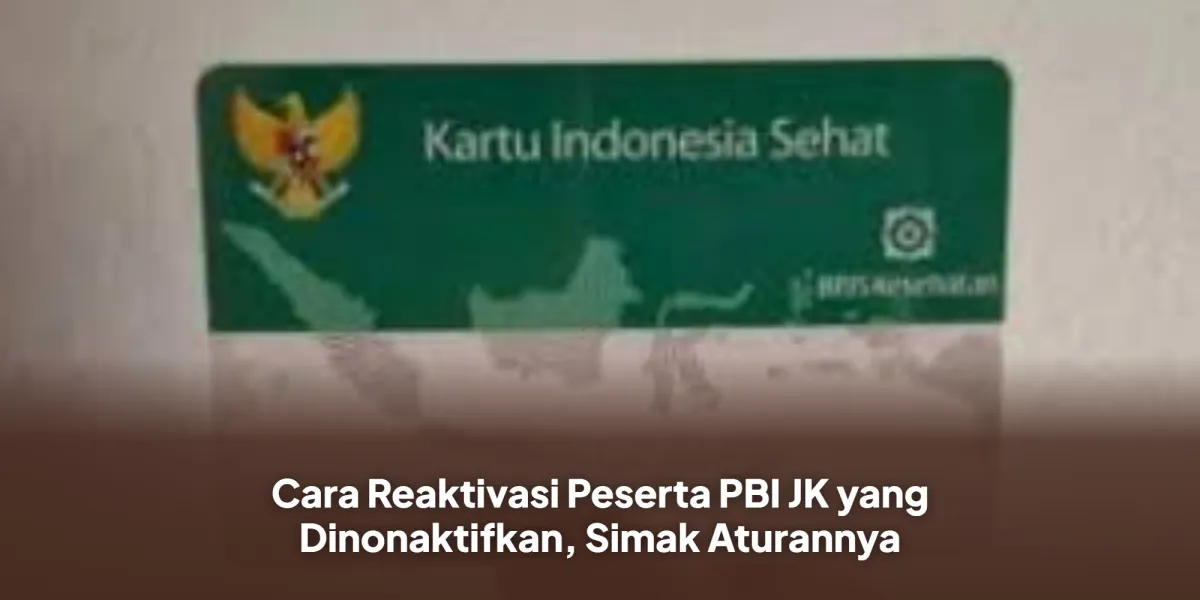 Panduan Reaktivasi Peserta PBI JK yang Dinonaktifkan