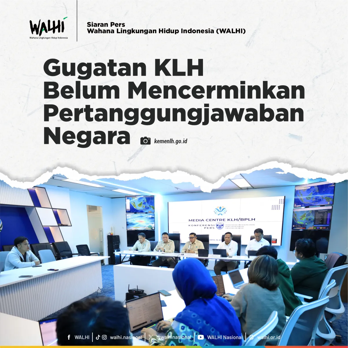 WALHI: Gugatan KLH Tak Cerminkan Pertanggungjawaban Negara