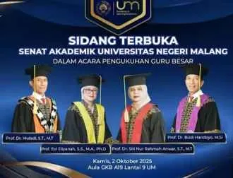 UM Resmi Kukuhkan Empat Guru Besar Baru di Berbagai Bidang