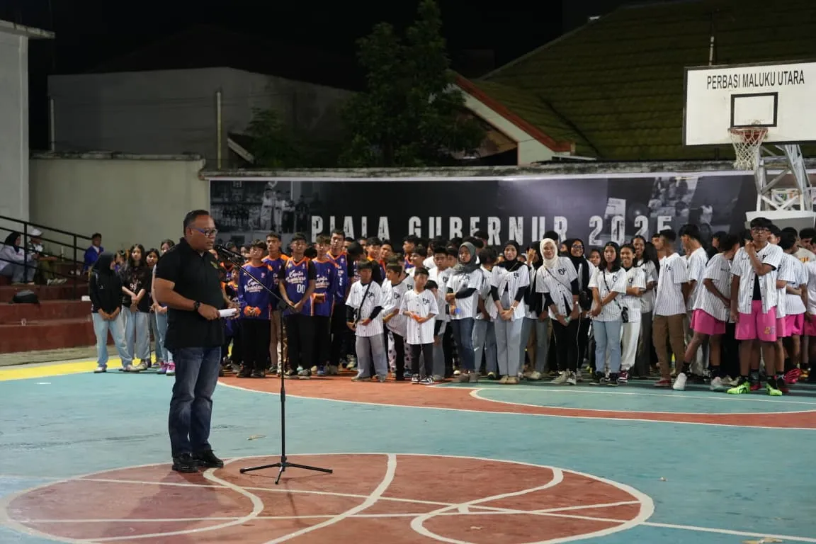 Sekprov Malut Resmikan Turnamen Basket Piala Gubernur 2025, Dorong Prestasi Olahraga