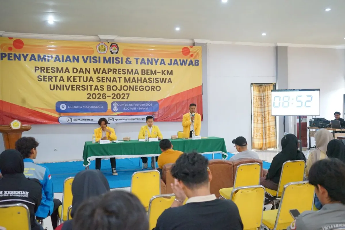 Pimpinan BEM dan SEMA Unigoro Paparkan Visi Misi dalam Forum Mahasiswa