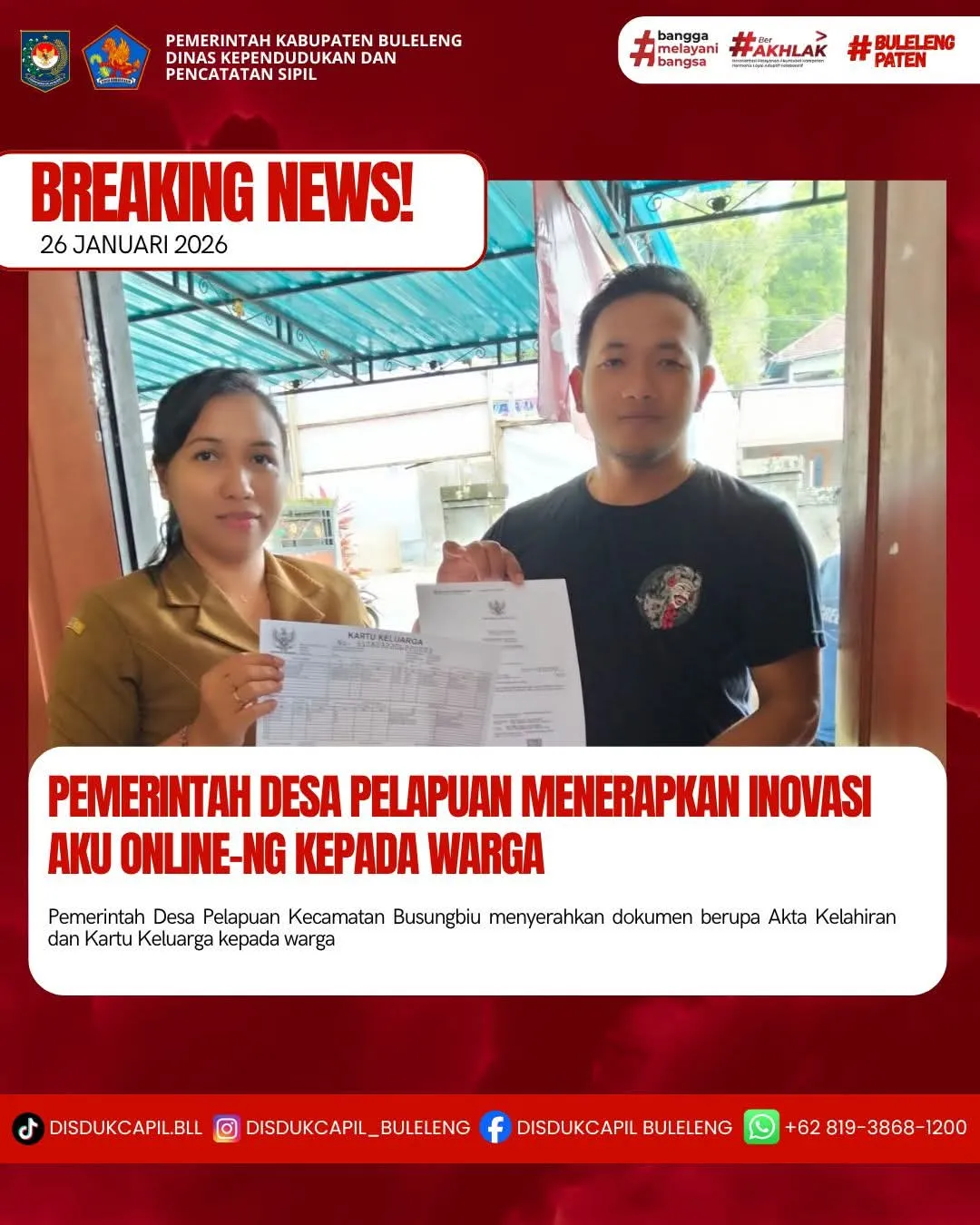 Desa Pelapuan Luncurkan Layanan Aku Online-NG untuk Permudah Akses Dokumen Kependudukan