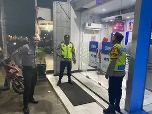 Polsek Sanankulon Tingkatkan Patroli Cegah Kejahatan di Obyek Vital