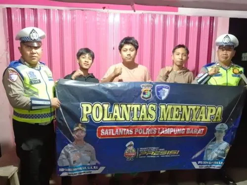 Sat Lantas Polres Lampung Barat Gelar Edukasi Tertib Lalu Lintas di Pekon Wates