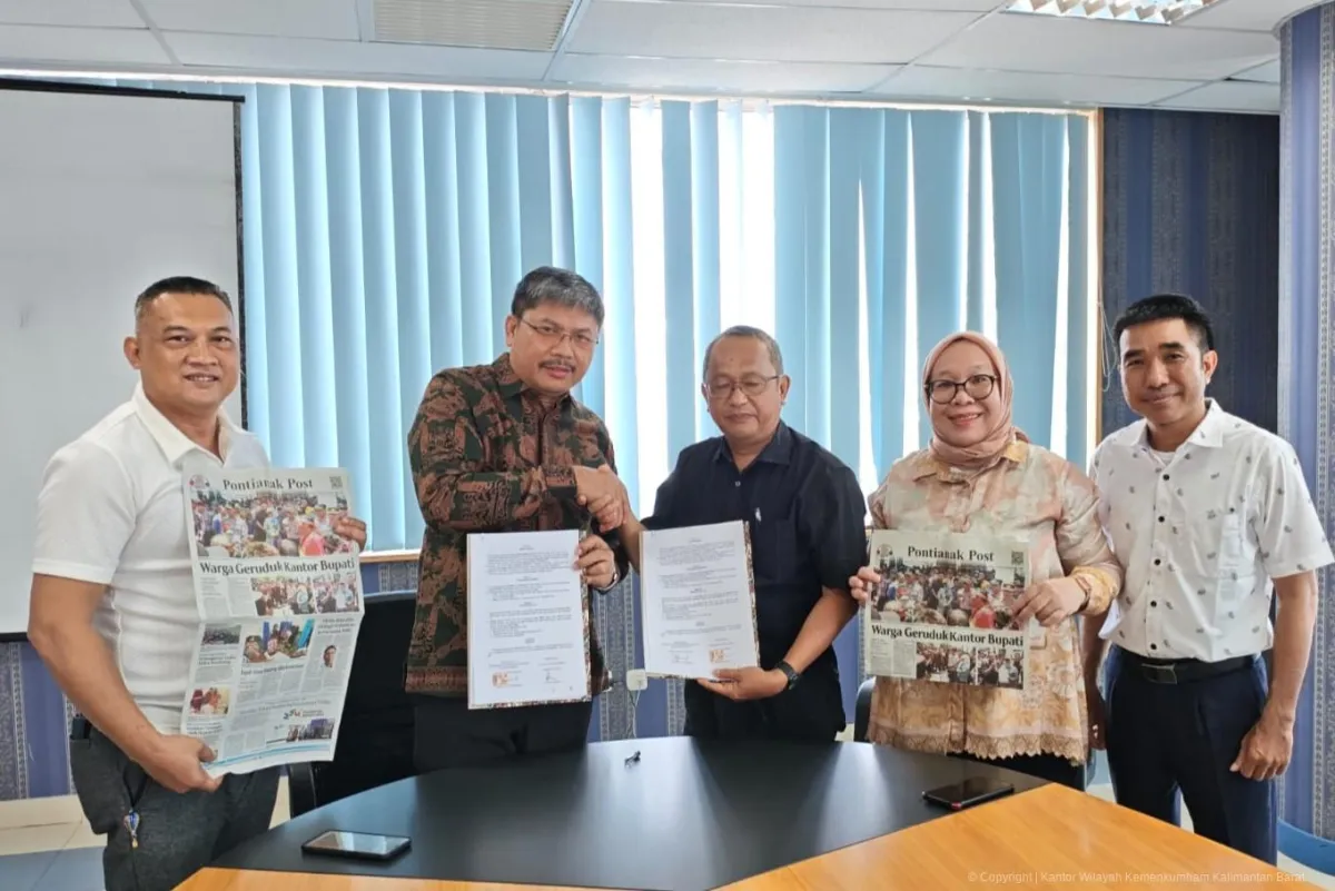 Kemenkum Kalbar Jalin Kerja Sama dengan Pontianak Post untuk Tingkatkan Keterbukaan Informasi