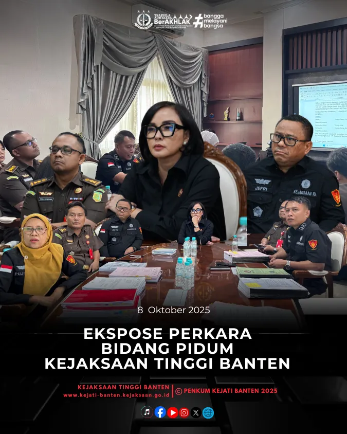 Rapat Ekspose Perkara Tindak Pidana Umum di Kejaksaan Tinggi Banten