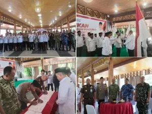 Kapolres Gorontalo Hadiri Pelantikan Pengurus PMI dan Tanda Tangani MOU Donor Darah