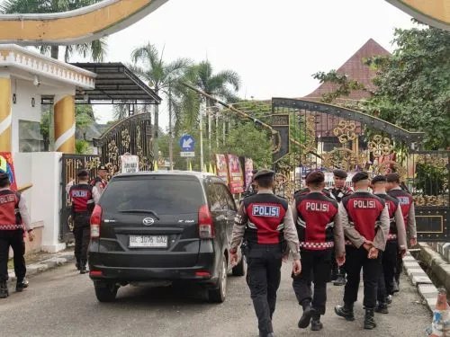 Polres Lampung Tengah Amankan Musda XI Partai Golkar di Nuwo Balak