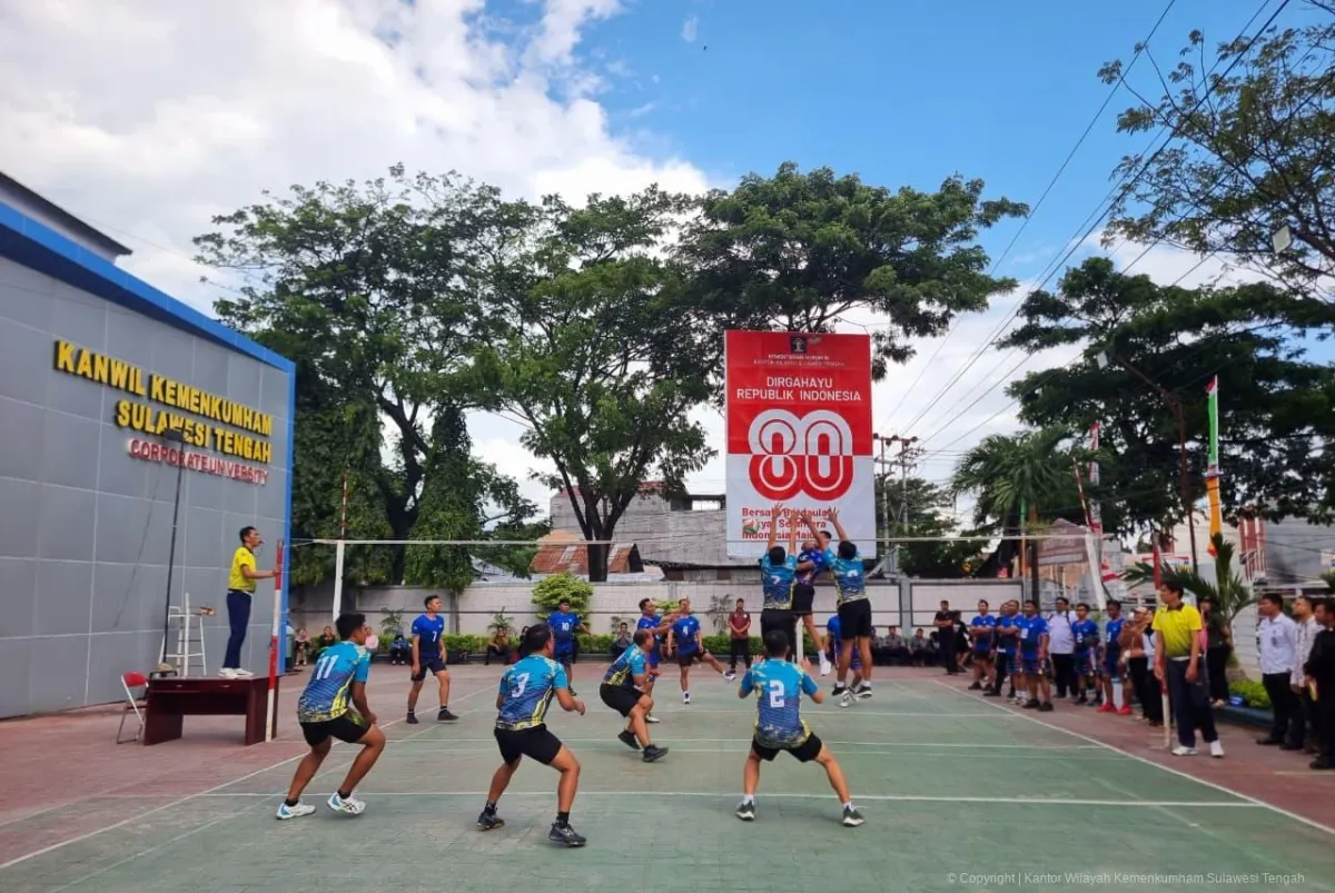Ditjenpas Sulteng Raih Juara dalam Final Voli Hari Pengayoman ke-80