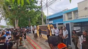 Polres Bitung Amankan Aksi Damai Peringati Hari HAM Sedunia
