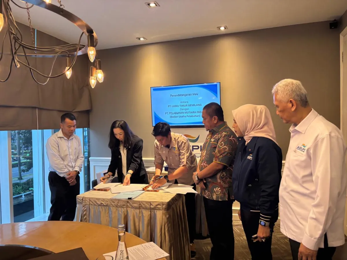 PT. Lutim Gemilang dan PT. PMI Tandatangani MoU Pembangunan Pelabuhan Modern di Luwu Timur