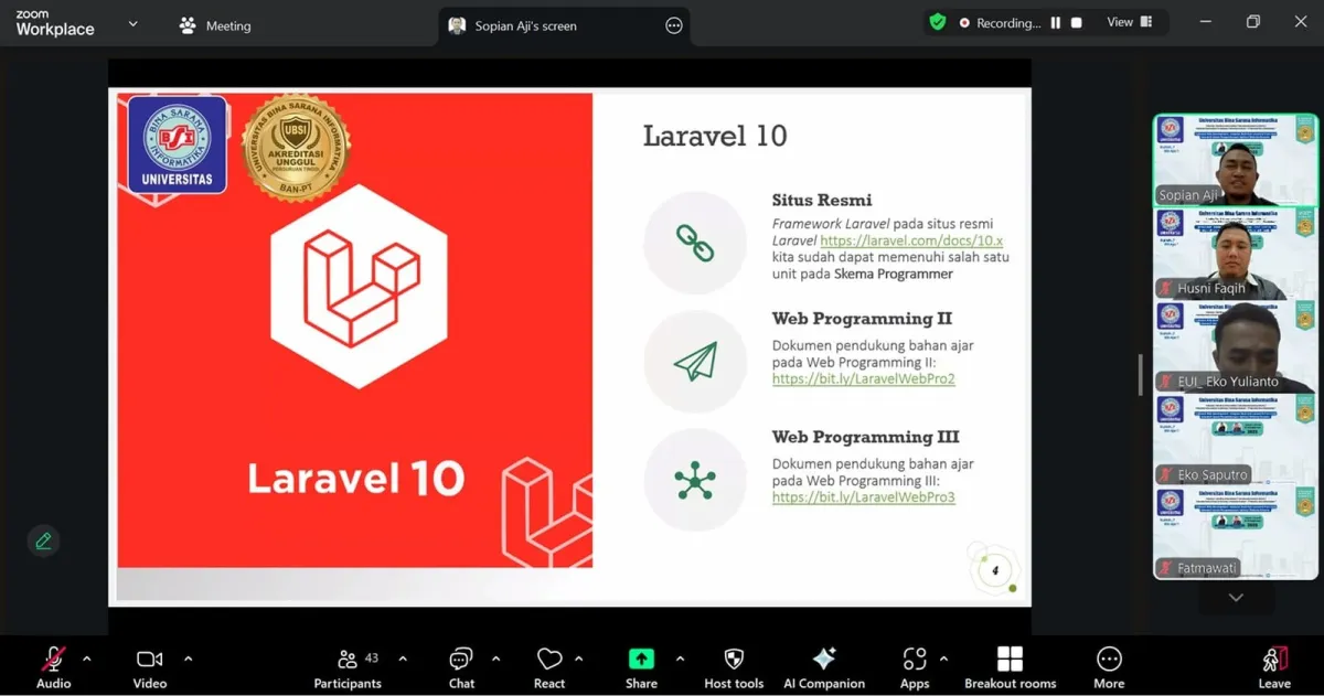 UBSI Adakan Workshop Fullstack Web Development untuk Tingkatkan Kompetensi Dosen