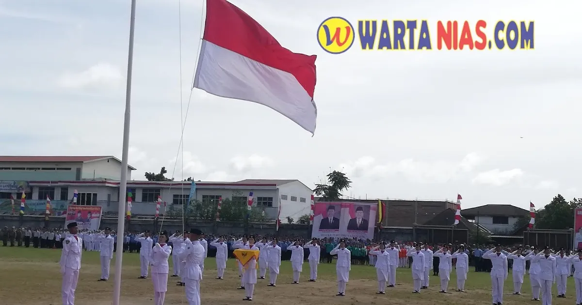 Suksesnya Pengibaran Bendera Merah Putih di Kota Gunungsitoli