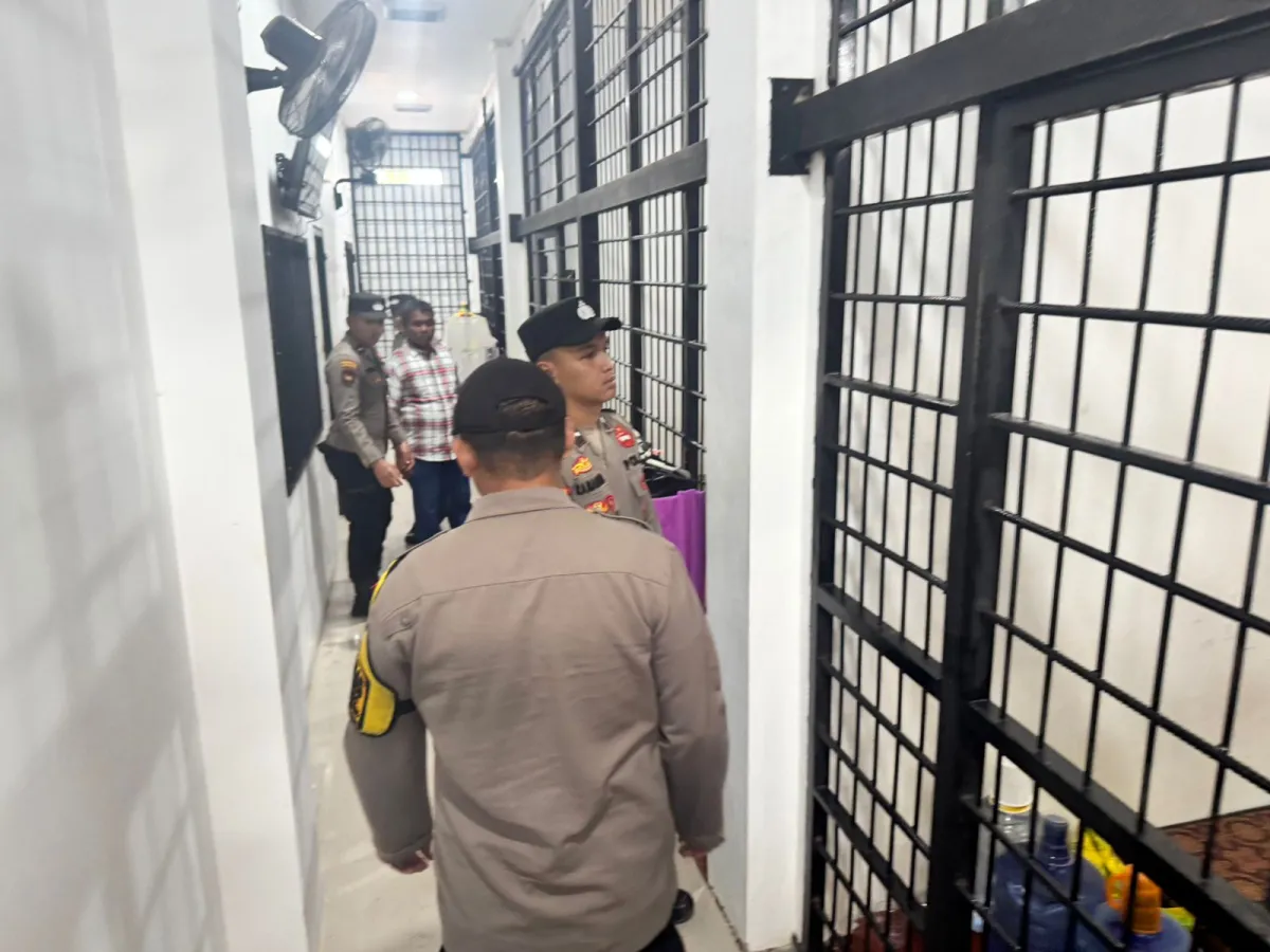 Polsek Sangatta Utara Tingkatkan Pengecekan Keamanan Rutan