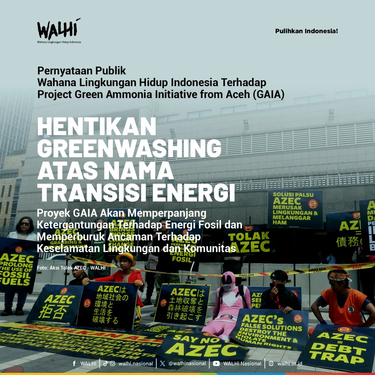 Proyek GAIA Dinilai Perpetuasi Ketergantungan Energi Fosil dan Ancaman Lingkungan