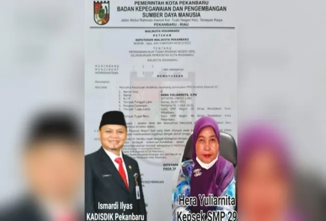 Tuduhan Penggunaan SK Petikan Walikota Pekanbaru oleh Kadisdik: Klarifikasi dan Penjelasan