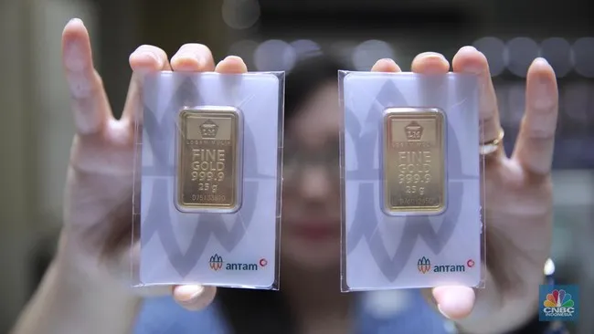 Harga Emas Antam Turun Rp22.000 per Gram pada 17 Februari 2026