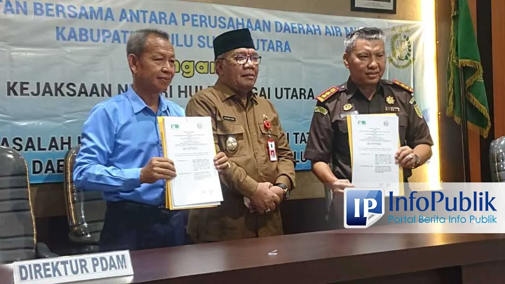 PDAM HSU dan Kejari Tanda Tangani MoU Penanganan Hukum Perdata