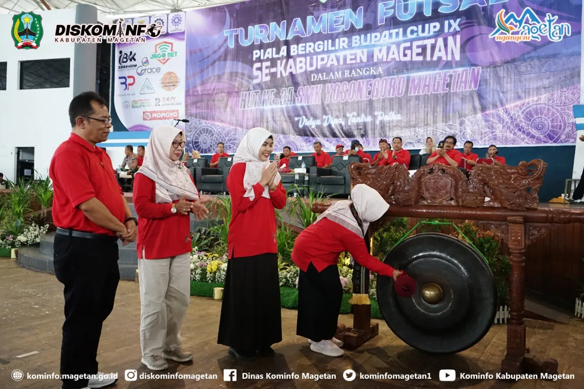 Pembukaan Turnamen Futsal Bupati Cup IX Dimeriahkan Ribuan Pelajar di Magetan