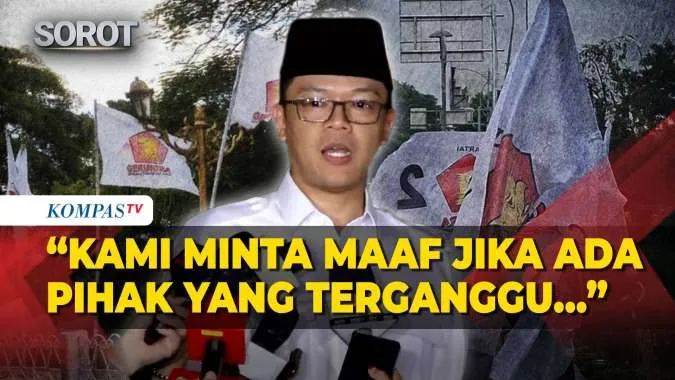Sugiono Minta Maaf atas Atribut Partai Gerindra yang Mengganggu