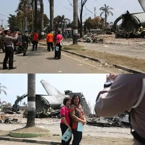 Kecaman Terhadap Foto Ibu di Tengah Proses Evakuasi Korban Pesawat
