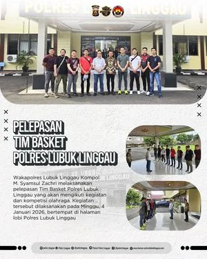 Tim Basket Polres Lubuk Linggau Siap Bertanding dengan Semangat Sportivitas