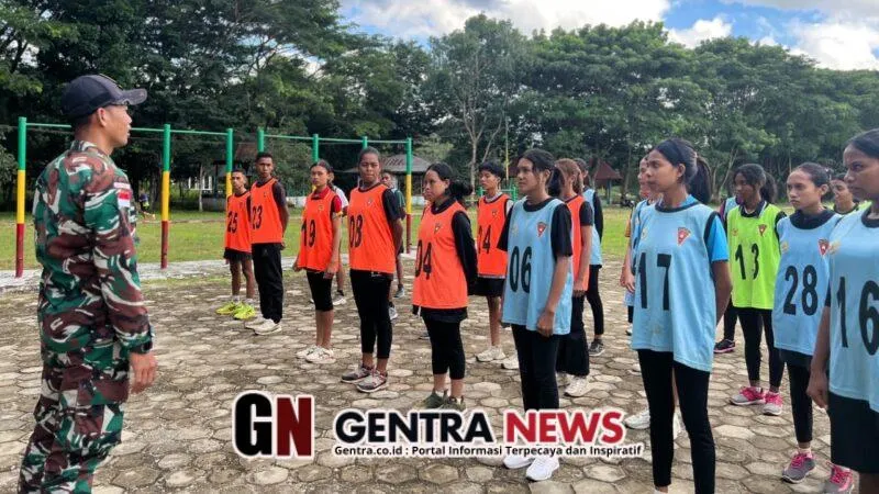 Yonarmed 12 Kostrad Latih Kebugaran Pemuda Perbatasan
