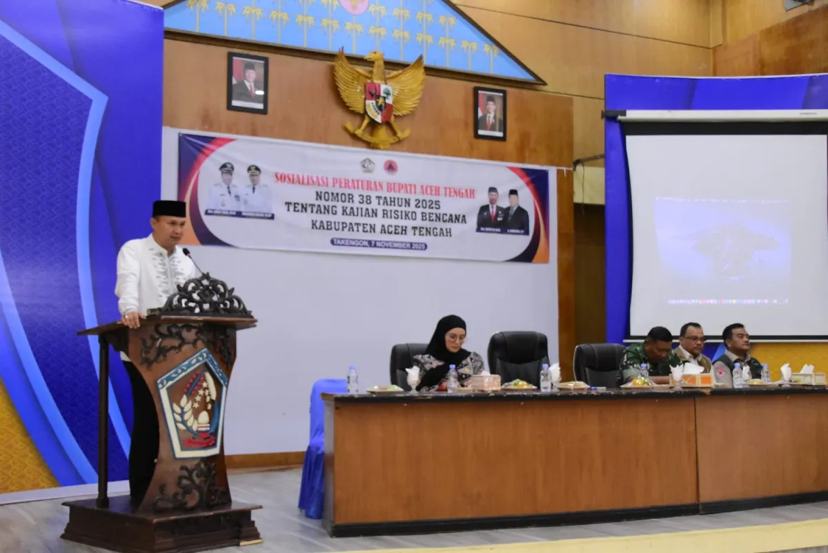 Sekda Aceh Tengah Hadiri Sosialisasi Kajian Risiko Bencana untuk Antisipasi Bencana