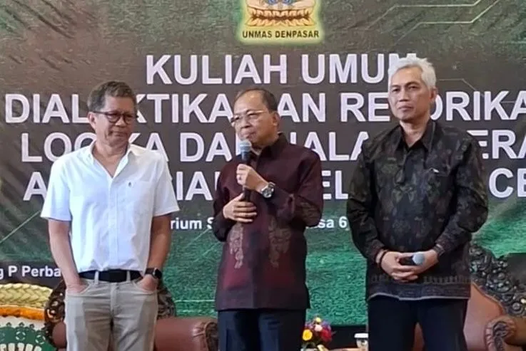 Koster dan Rocky Gerung Diskusikan Nalar Kritis di Era Kecerdasan Buatan di Unmas Denpasar