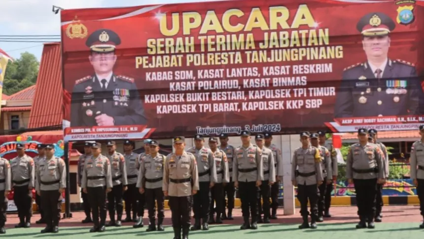 Kapolresta Tanjungpinang Pimpin Sertijab Pejabat Utama Baru