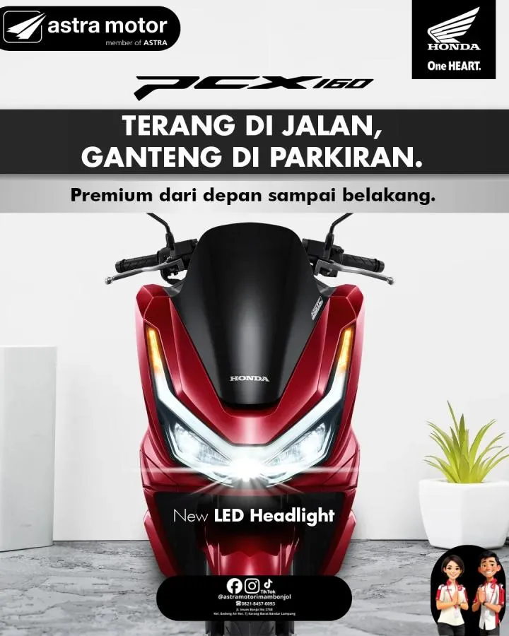 Honda PCX 160 Hadir dengan Teknologi LED Headlight di Astra Motor Imam Bonjol